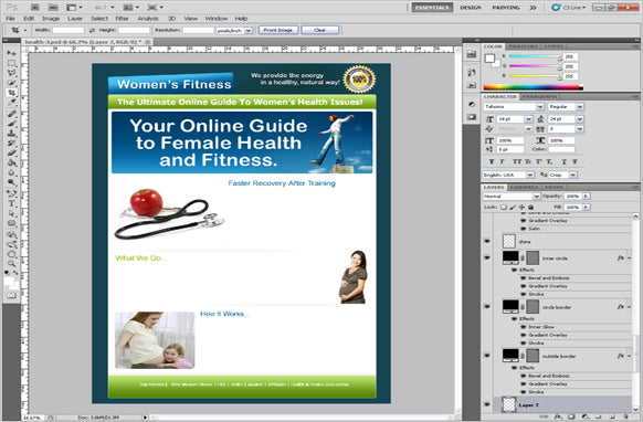 Feminino Saúde PSD Template