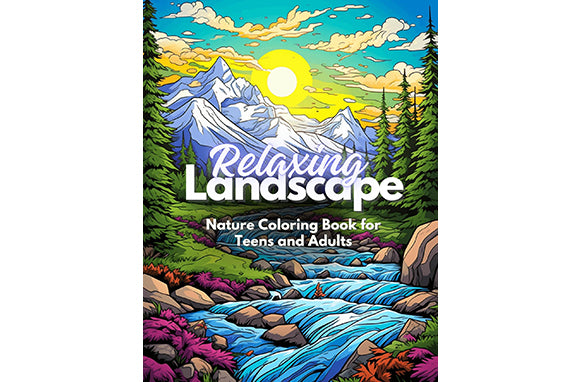 Relaxante Paisagem – Livro de Colorir da Natureza