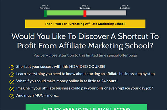 Affiliate Marketing School Upgrade Package
